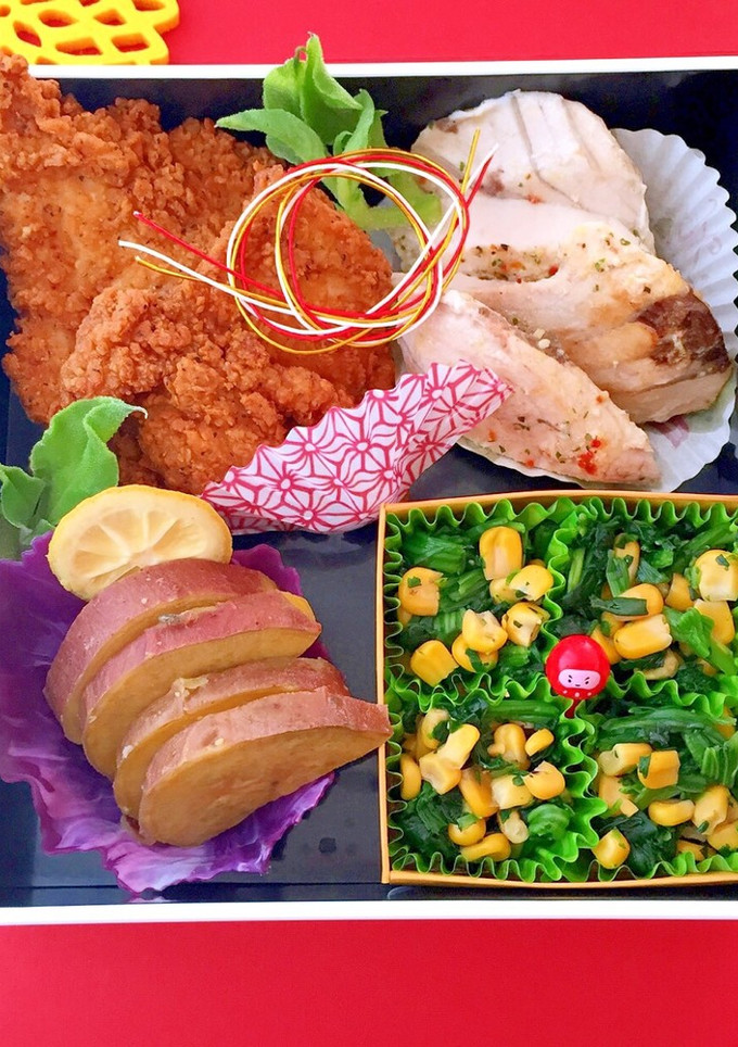 常備菜や冷食で簡単お重 受験生応援弁当-レシピのメイン写真