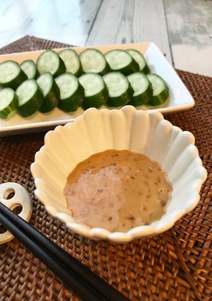 簡単おつまみ！きゅうりのマヨ醤油ディップ-レシピのメイン写真