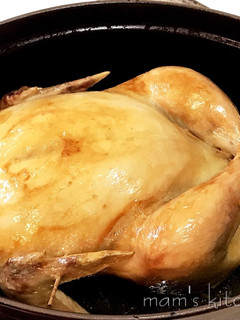 ストウブで☆簡単丸鶏のローストチキン-レシピのメイン写真
