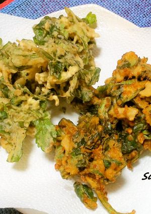 春菊苦手さんにも!春菊のかき揚げ2種!-レシピのメイン写真