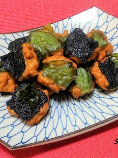 はんぺん・エビ・里芋のしそ海苔揚げ!-レシピのメイン写真