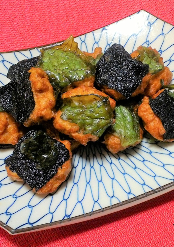 はんぺん・エビ・里芋のしそ海苔揚げ！-レシピのメイン写真