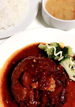 洋風レストラン♡チーズinハンバーグ-レシピのメイン写真
