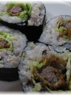 前夜の残り物で★ビーフカツ海苔巻き~★-レシピのメイン写真