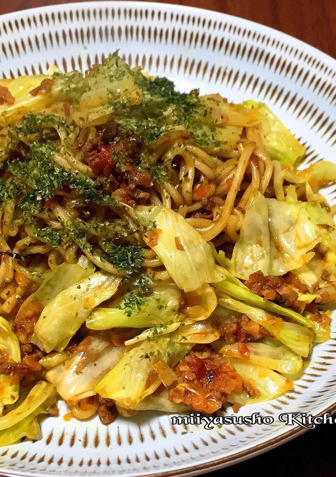 ミートソースで焼きそば風-レシピのメイン写真