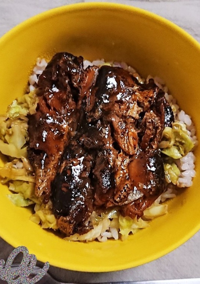 簡単！いわしの蒲焼き丼(缶詰アレンジ)-レシピのメイン写真