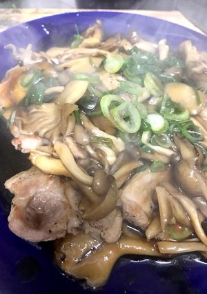 バカタレを使った豚肉きのこあんかけ-レシピのメイン写真