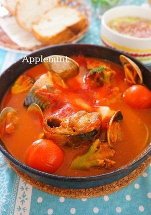 餅入りで満足サバ缶の野菜ジュースパッツァ-レシピのメイン写真