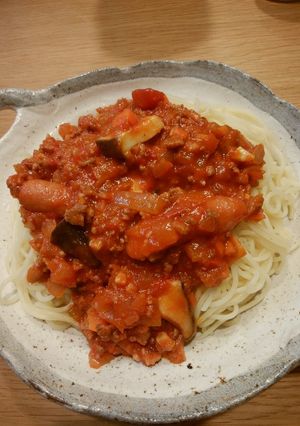 ガッツリ系トマトのパスタソース！-レシピのメイン写真