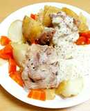 肉じゃが風マスタードソース掛け☆彡.。
