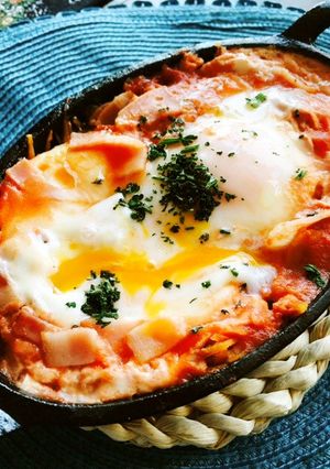 簡単トマトエッグ★シャクシュカ★朝食に◎-レシピのメイン写真