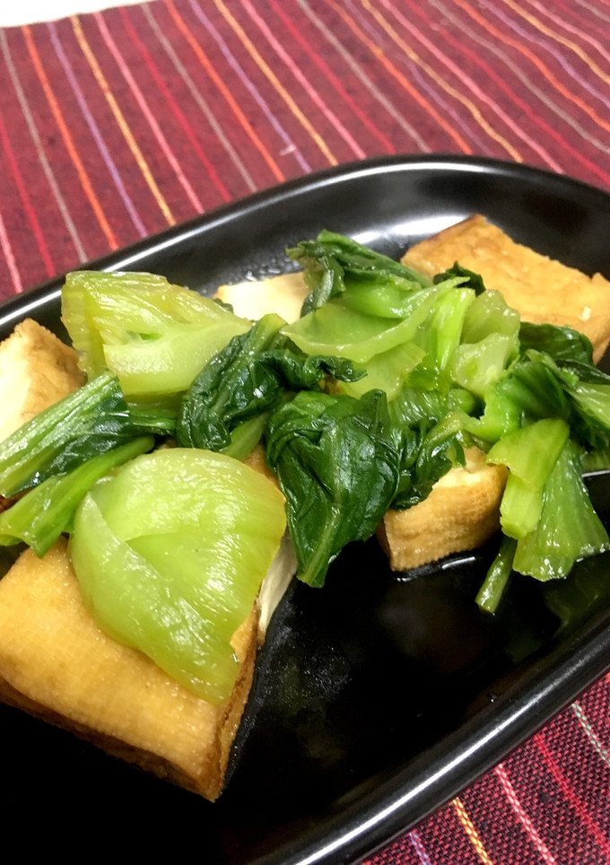 厚揚げと青梗菜のオイスター炒め-レシピのメイン写真
