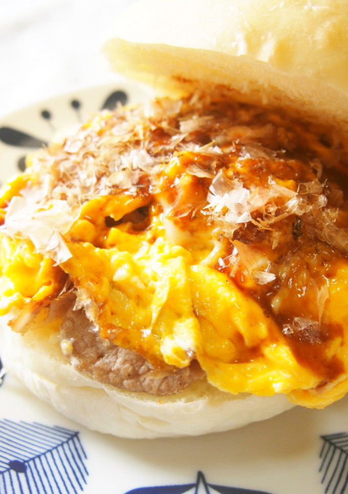 お好み焼き風バーガー！食べるとお好み焼き-レシピのメイン写真