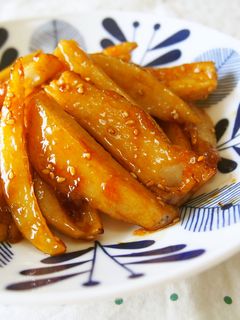レンコンの甘辛炒め♪サクサク食感♪-レシピのメイン写真