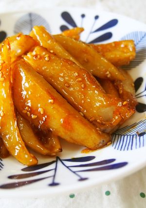 レンコンの甘辛炒め♪サクサク食感♪-レシピのメイン写真