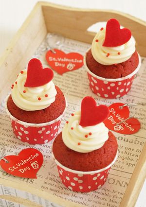 * レッドベルベットカップケーキ♪-レシピのメイン写真