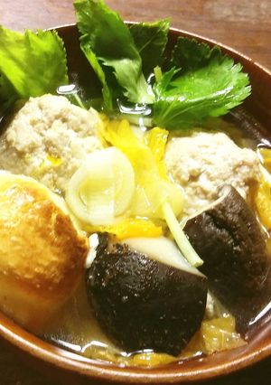 柚子たっぷりの肉団子と白菜のお雑煮-レシピのメイン写真