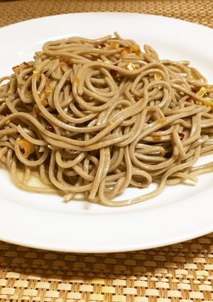 簡単♪そばのぺペロンチーノ風！-レシピのメイン写真