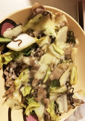豚こま塩昆布チーズのせ-レシピのメイン写真
