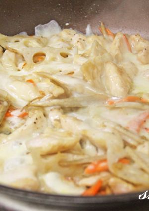 柔らか鶏むね肉とごぼうと蓮根のチーズ焼き-レシピのメイン写真