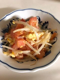 トマトともやしの玉とじ炒め-レシピのメイン写真