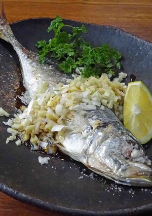 鯵の塩焼き、薬味盛り-レシピのメイン写真