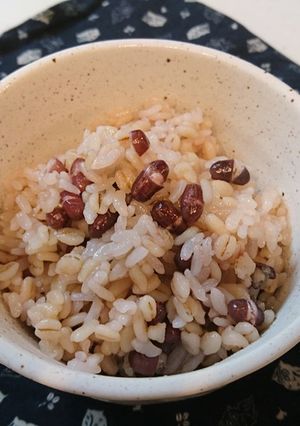活力鍋使用・小豆入り麦ご飯-レシピのメイン写真