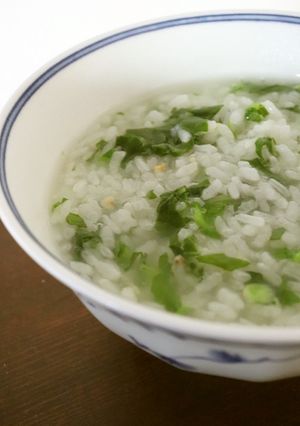 大根葉（蕪の葉）と干しエビ入り七草がゆ-レシピのメイン写真