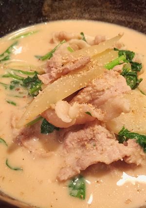 あったか♪七草豆乳うどん-レシピのメイン写真
