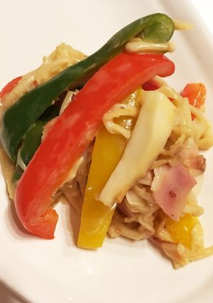 きのことピーマンパプリカのマヨポン炒め-レシピのメイン写真