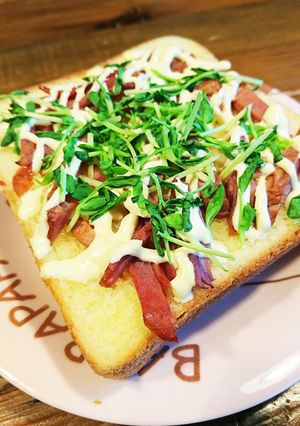 しっかり朝食♪チャーシュートースト✨-レシピのメイン写真