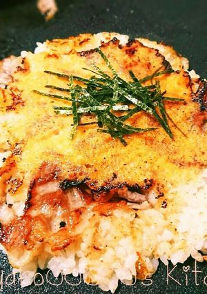 焼きおにぎらず？お好み焼き風ご飯焼き-レシピのメイン写真
