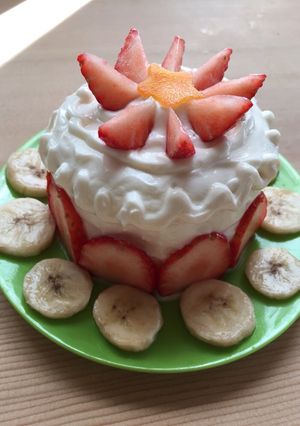 食パンでヨーグルトケーキ〜1歳の誕生日♡-レシピのメイン写真