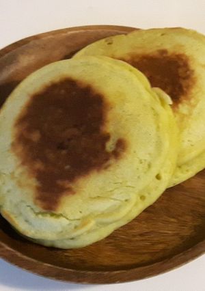 手掴み幼児食★粉末青汁入りホットケーキ-レシピのメイン写真
