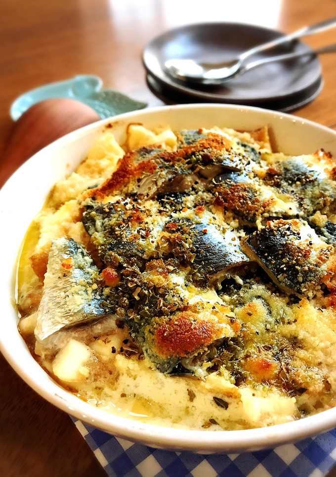トースターで♪鰯と厚揚げの山芋グラタン-レシピのメイン写真