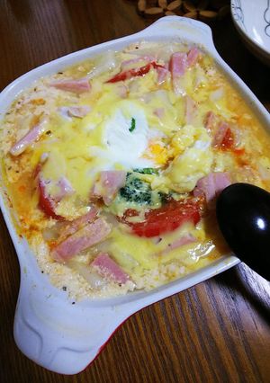 餅De豆乳➕ベジ＆ハム＆卵グラタン❤️-レシピのメイン写真