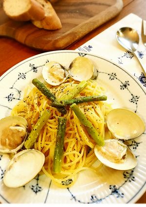 ハマグリとアスパラのチャウダーパスタ-レシピのメイン写真