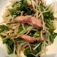 残った焼豚でエスニックもやし炒め