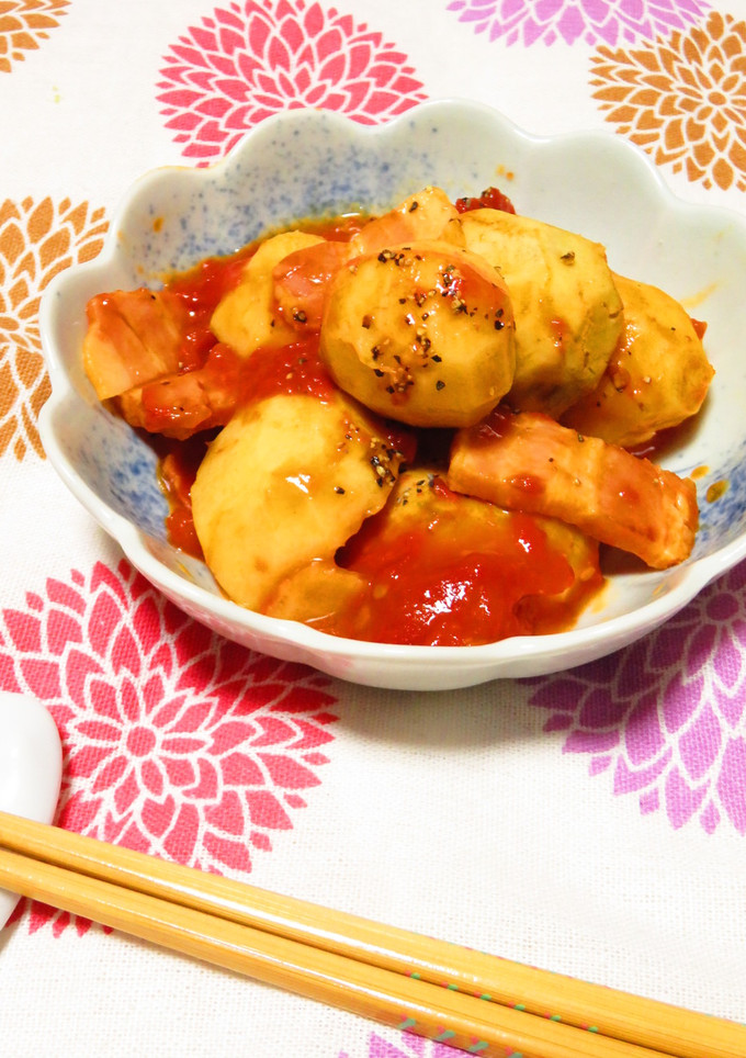 ☺簡単♪里芋とベーコンのトマト煮☺-レシピのメイン写真