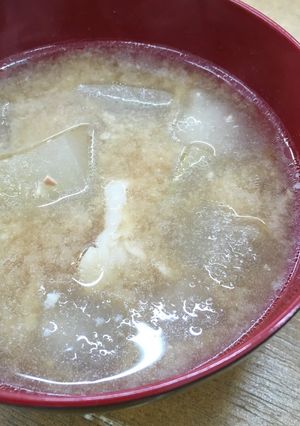 河原のかもうりと鶏がらのみそ汁-レシピのメイン写真
