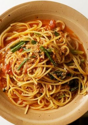男子ごはんレシピから～さばてぃーにパスタ-レシピのメイン写真