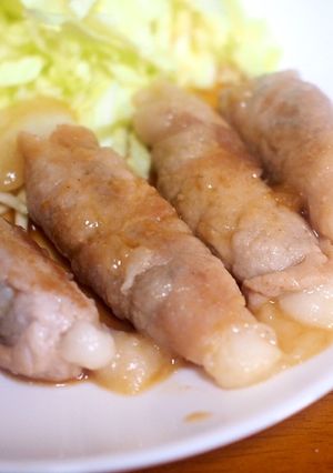 とろとろ！タレ作り不要！餅の豚肉巻き-レシピのメイン写真