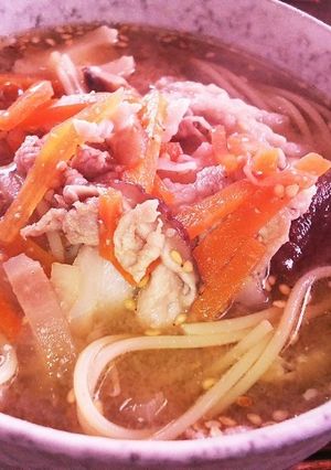 パスタ麺で味噌ラーメン-レシピのメイン写真