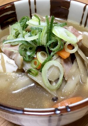 簡単★残り物野菜とベーコンで♪けんちん汁-レシピのメイン写真