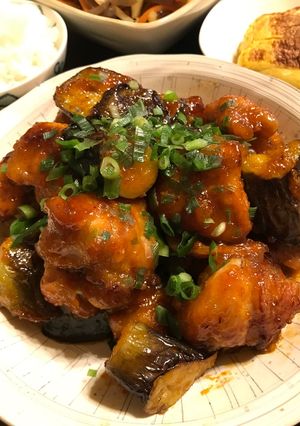 鶏モモ肉と茄子のコチュジャン炒め-レシピのメイン写真