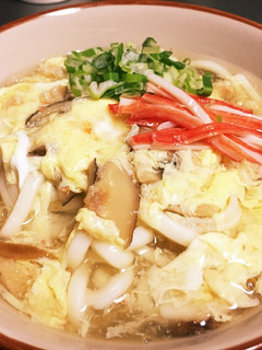 和風だしの優しいカニ玉あんかけうどん♡-レシピのメイン写真