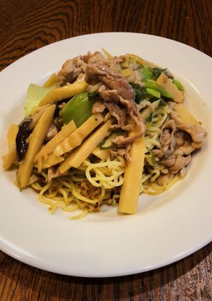 豚肉と小松菜のあんかけ焼きそば-レシピのメイン写真