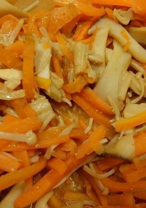 ニンジンときのこのレンチン麻婆合え-レシピのメイン写真