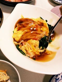 簡単!ほうれん草のトロトロかに玉あんかけ-レシピのメイン写真