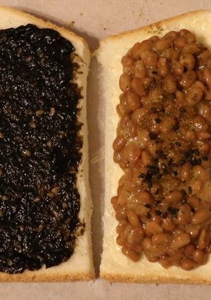 のり納豆サンドイッチ-レシピのメイン写真